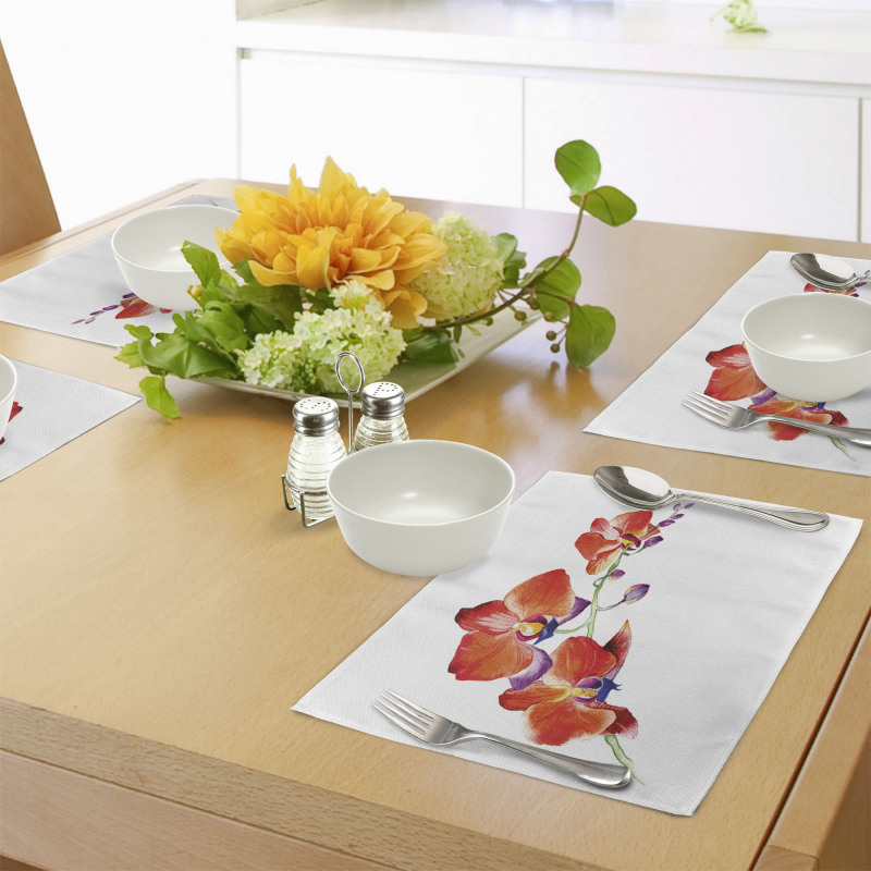 Orchid Branch Blooms Place Mats