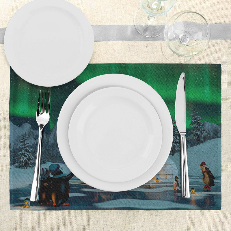 Penguins on Lake Place Mats