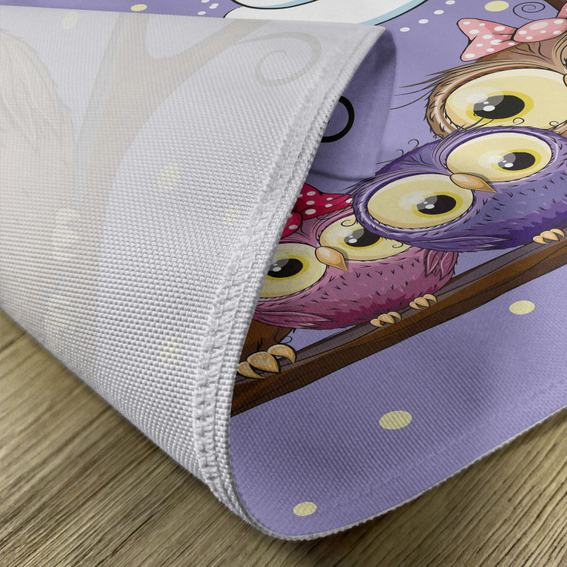 Cartoon Style Owl Family Place Mats