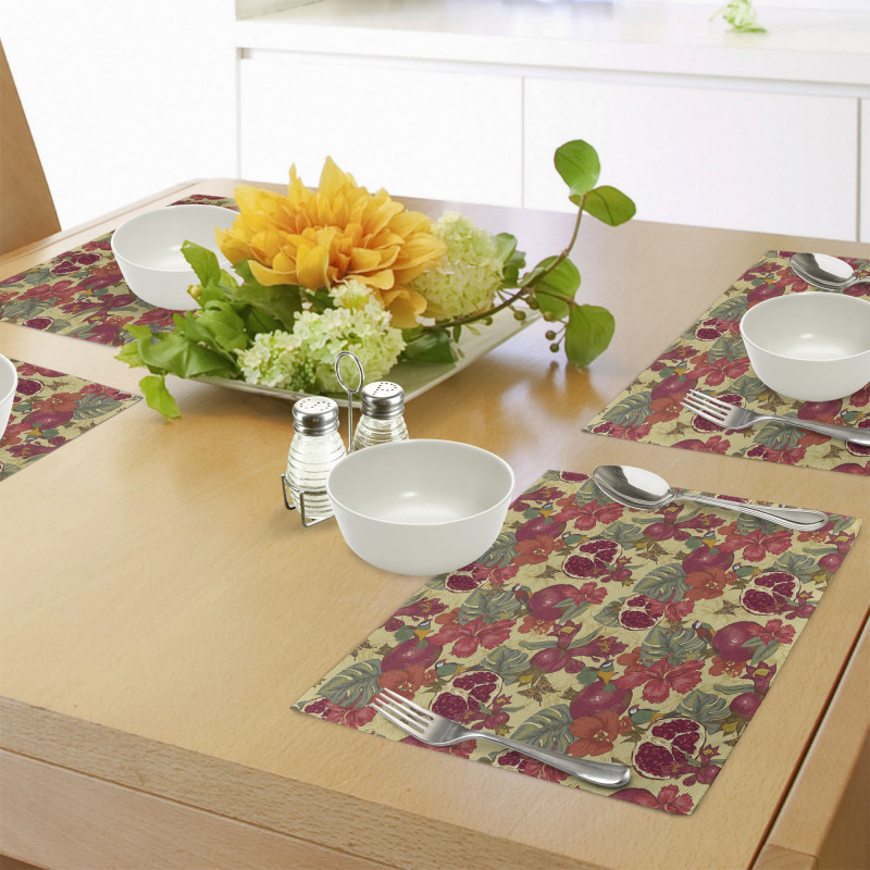 Exotic Wild Tropic Birds Place Mats