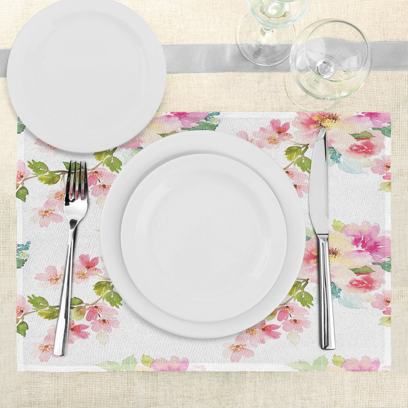 Watercolor Petals Place Mats