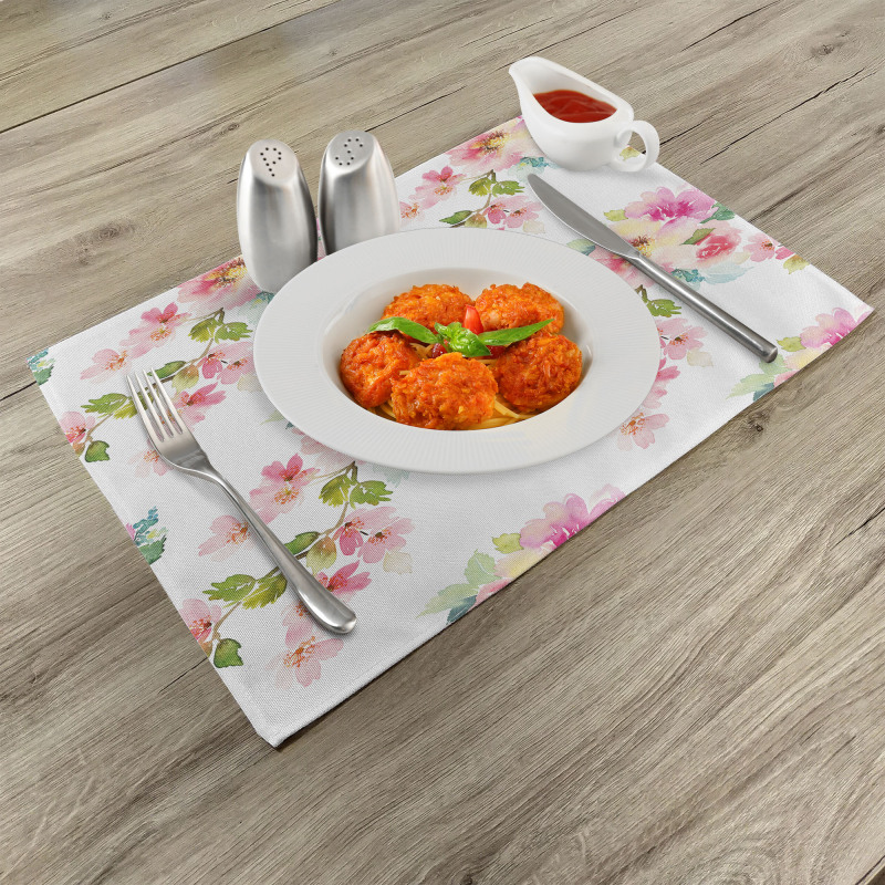 Watercolor Petals Place Mats