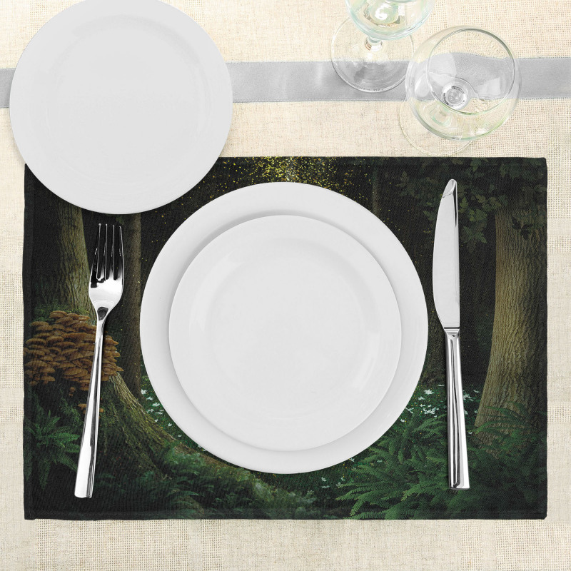 Surreal Forest House Place Mats