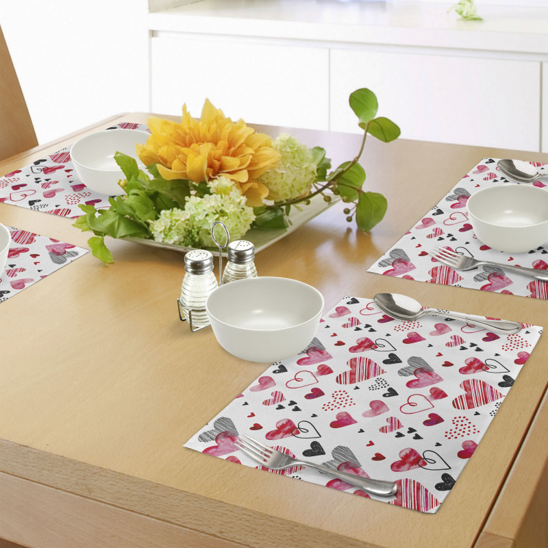 Various Heart Shapes Place Mats