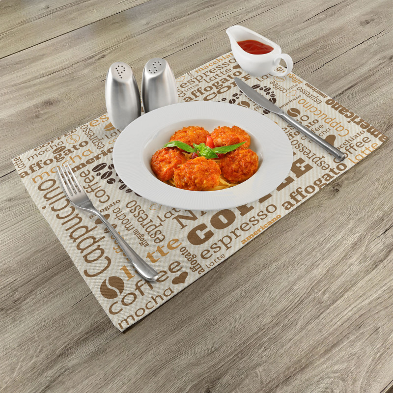 Latte Affogato Coffee Place Mats