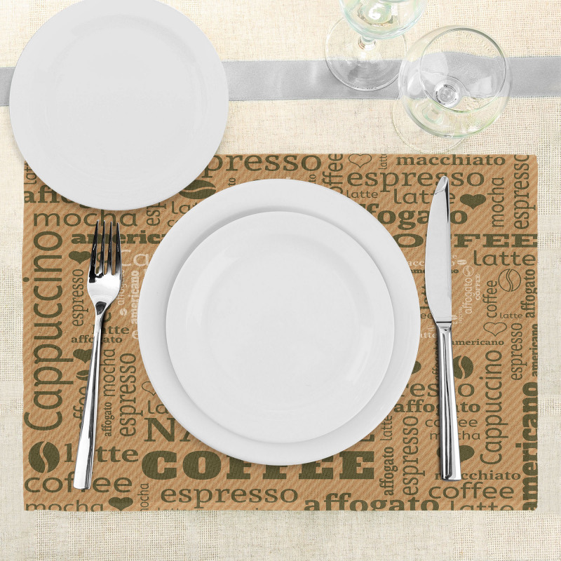 Hot Coffee Beverage Place Mats
