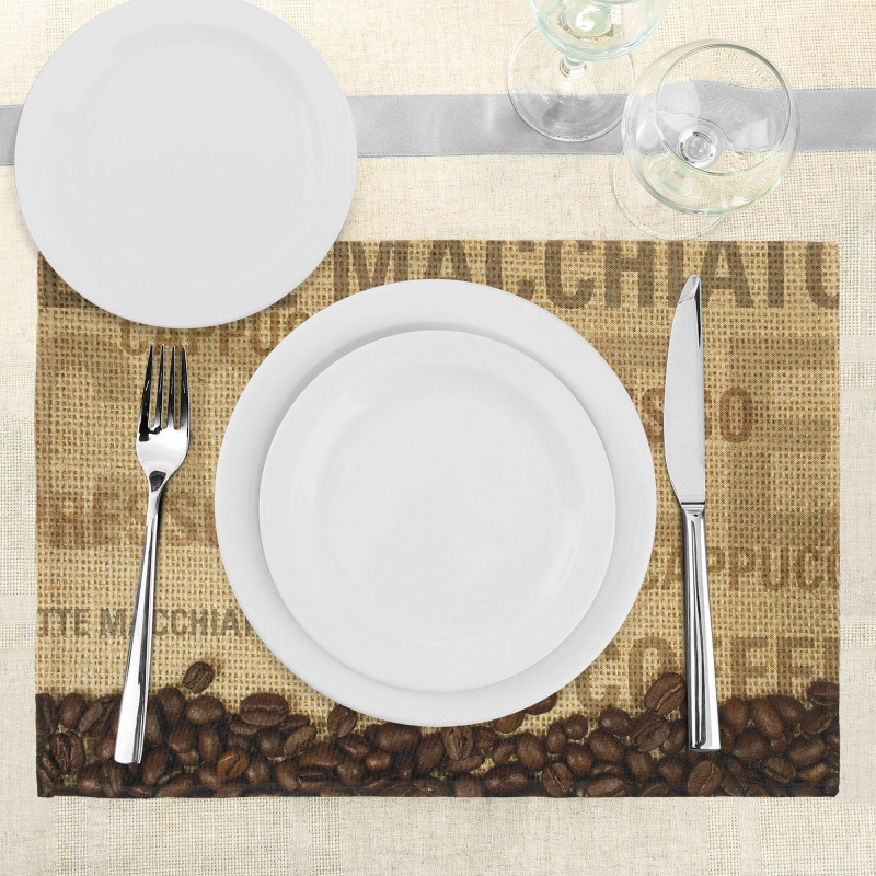 Coffee Beans Shaped Mug Place Mats