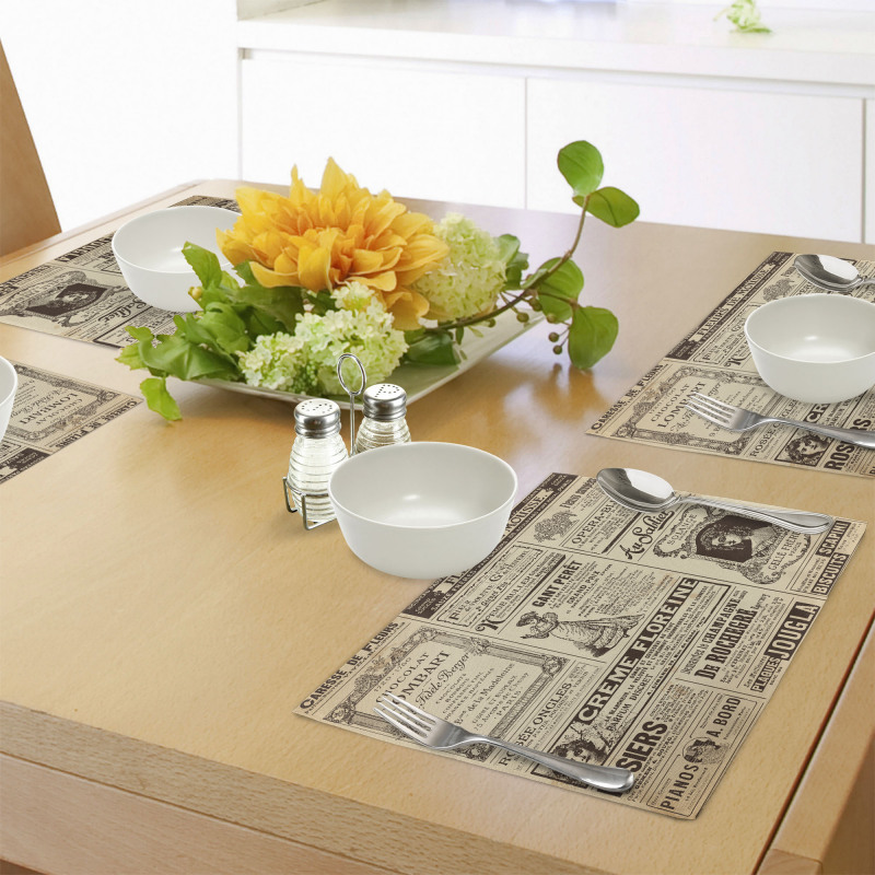 Historic French Journal Place Mats