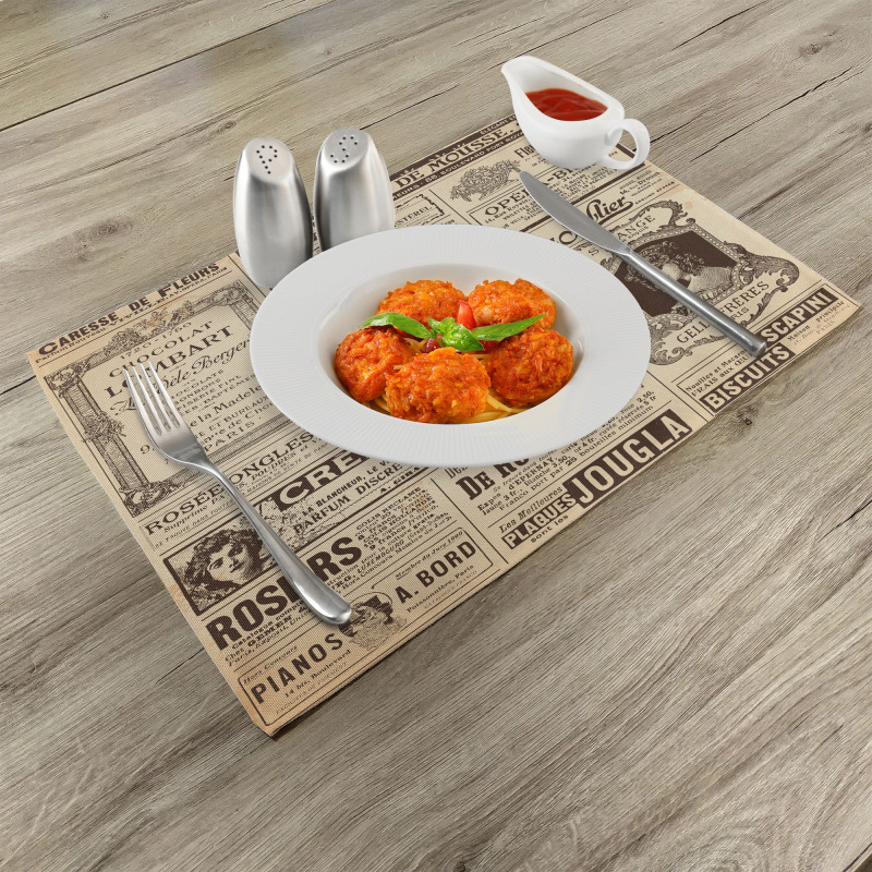 Historic French Journal Place Mats