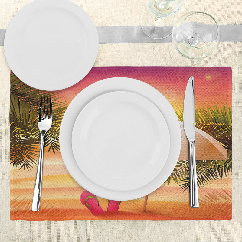 Summer Sunset on Beach Place Mats