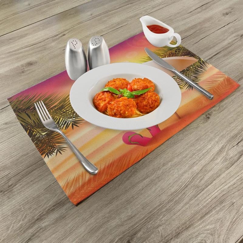 Summer Sunset on Beach Place Mats