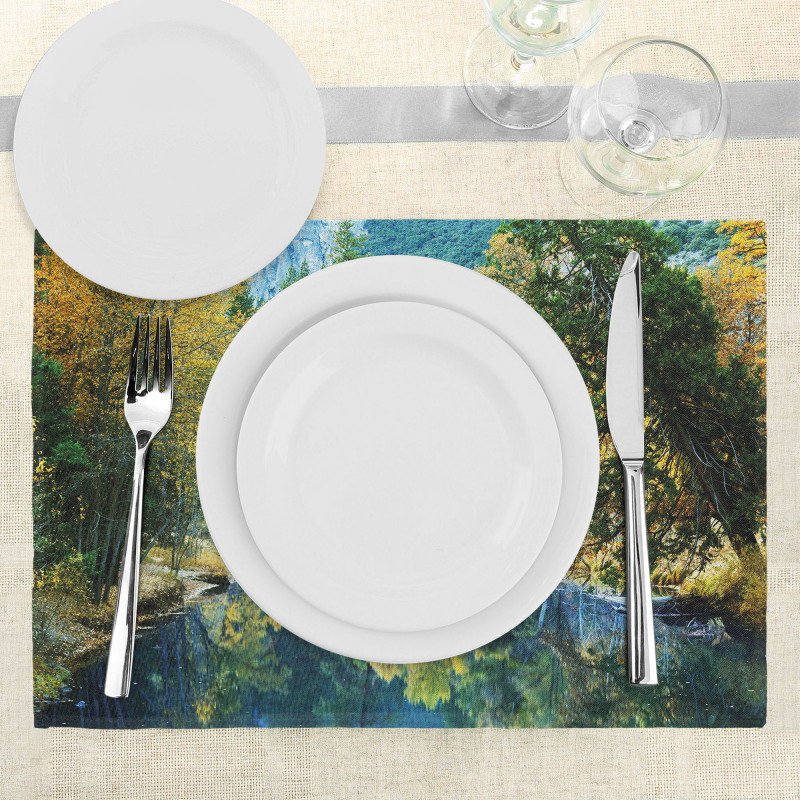 Autumn Forest Landscape Place Mats