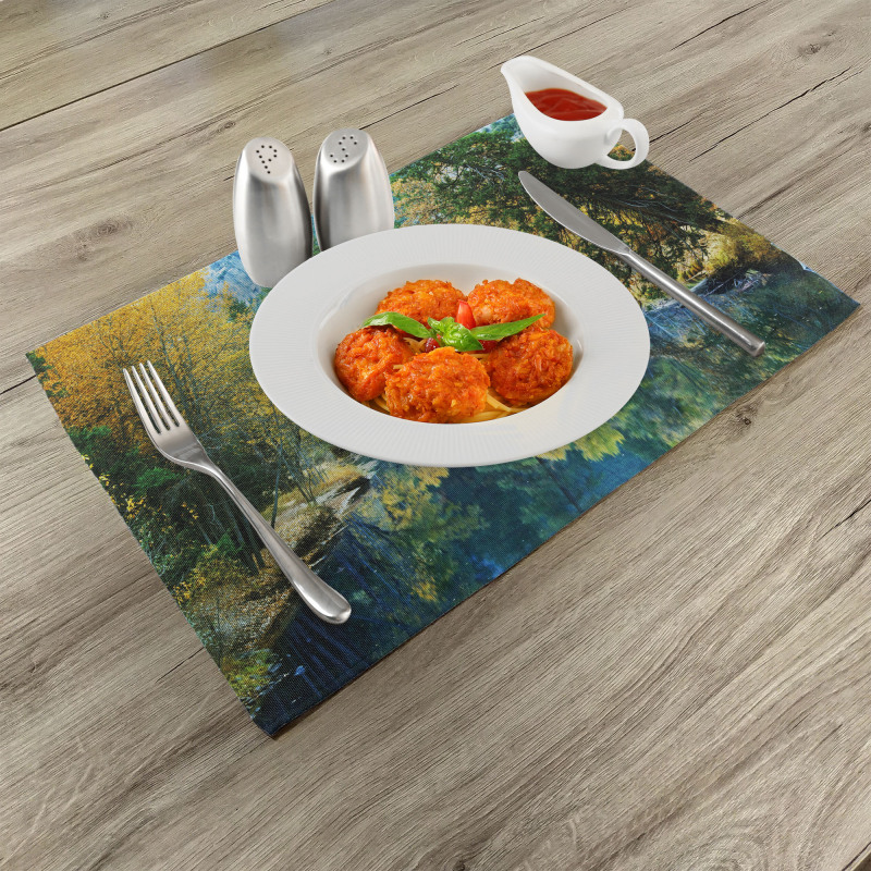 Autumn Forest Landscape Place Mats