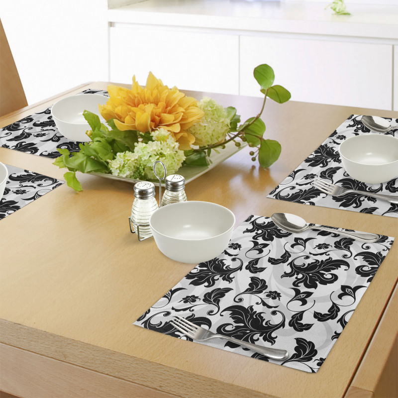 Abstract Leaf Ivy Swirl Place Mats