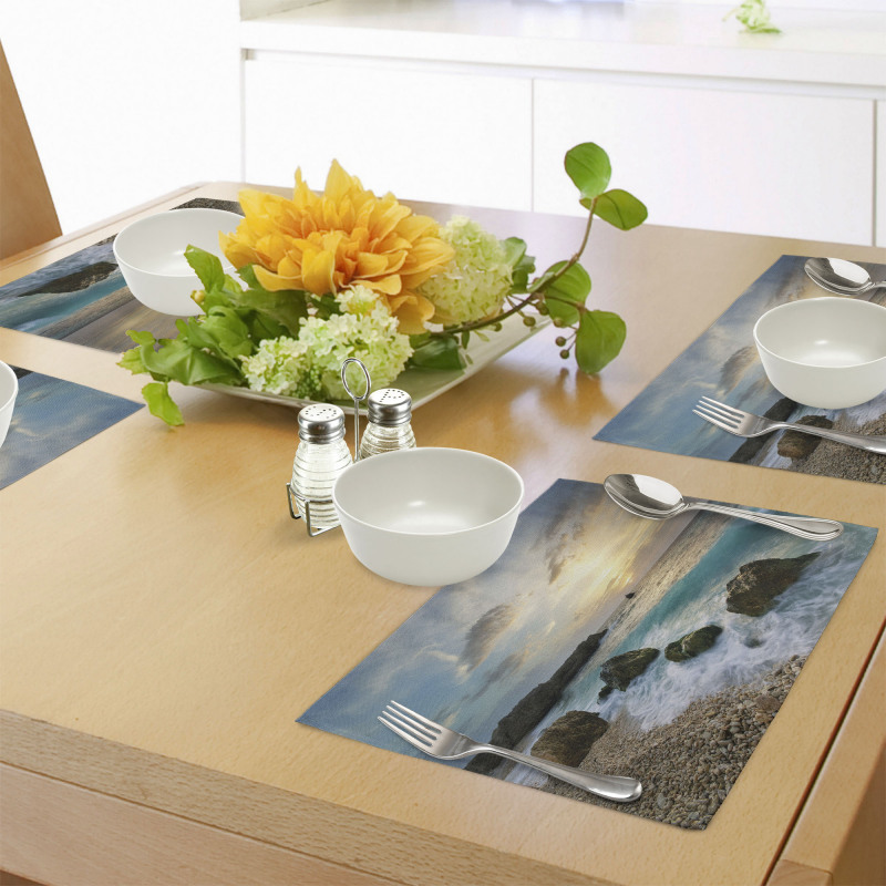 Seascape Sunrise Waves Place Mats