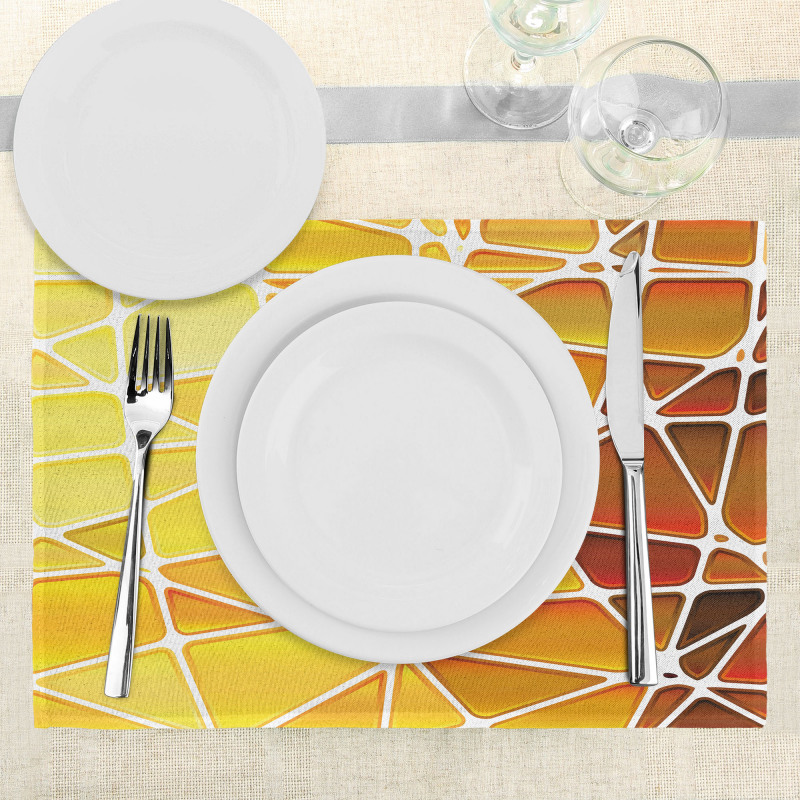 Geometrical Ombre Shapes Place Mats