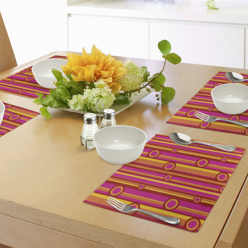 Stripes Circles Vibrant Place Mats