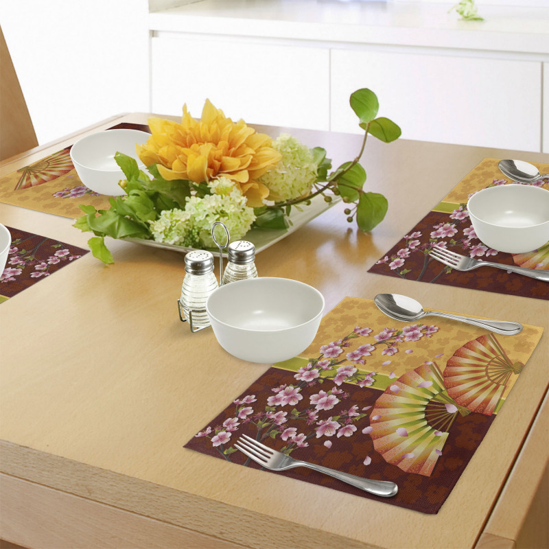 Sakura Blossoms Asian Place Mats