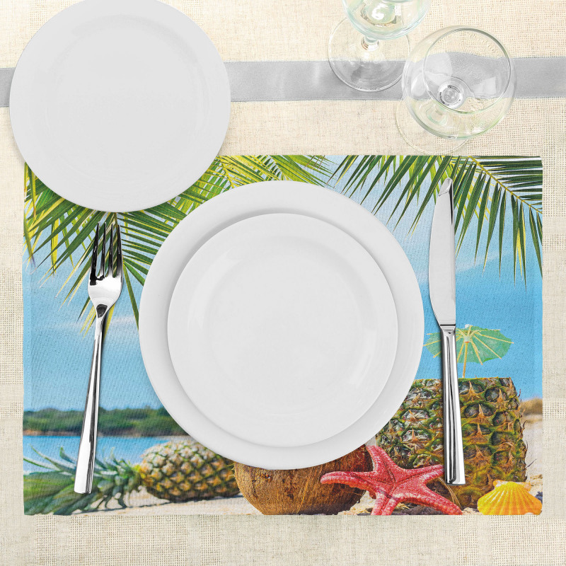 Coconut Pineapple Summer Place Mats