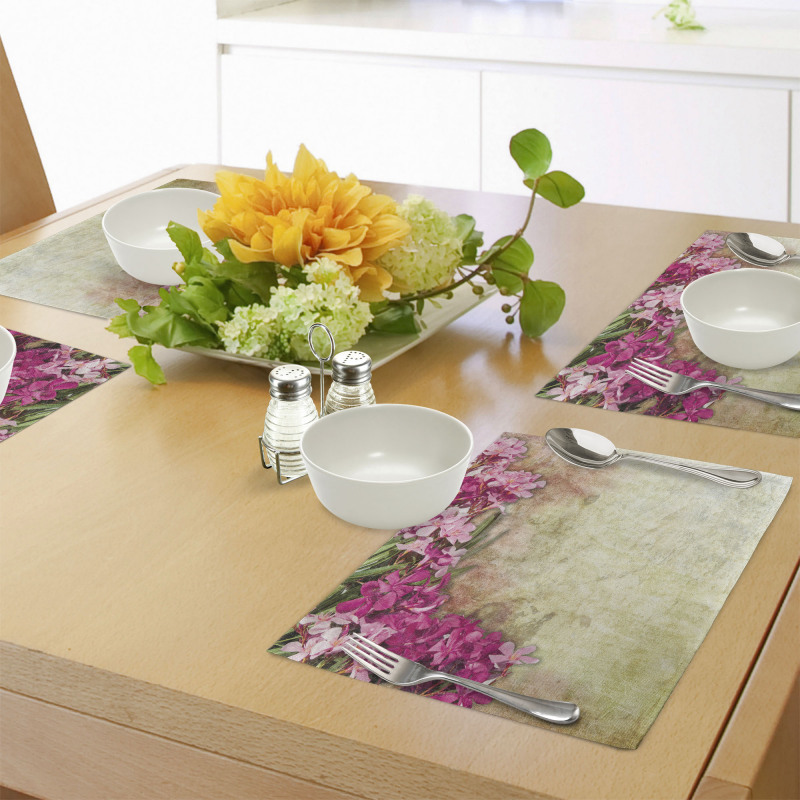 Vintage Oleander Flowers Place Mats