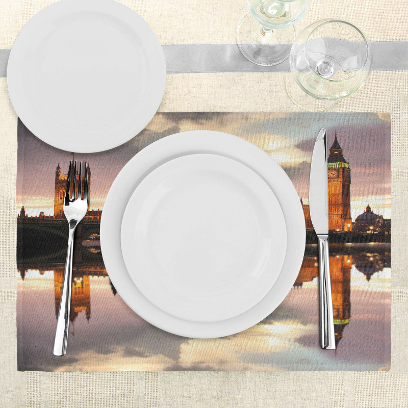 Surreal Evening Big Ben Place Mats