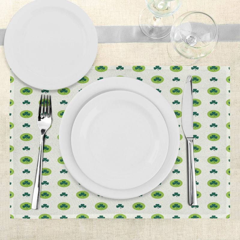 Clovers Green Dots Irish Place Mats