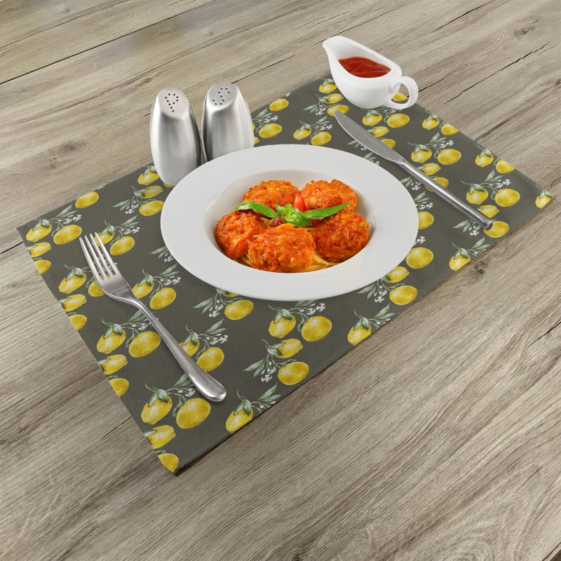 Lemon Branches Growth Place Mats