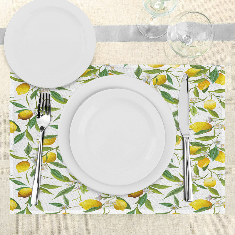 Lemon Woody Romantic Place Mats