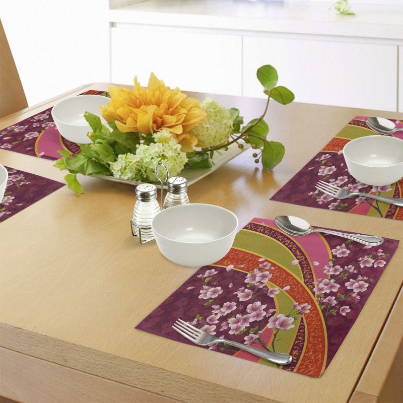 Sakura Blossom Japanese Place Mats