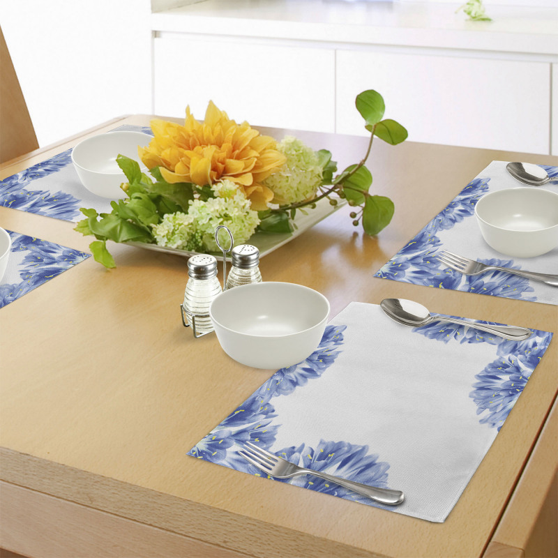 Delicate Crocus Border Place Mats