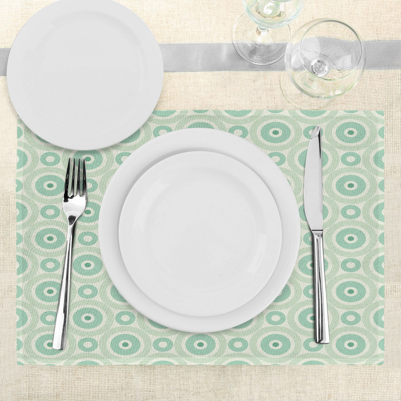 Retro Circles Geometric Place Mats