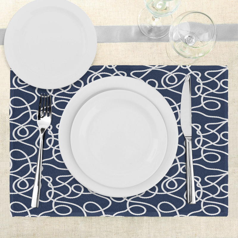 Tangled Ocean Marine Ropes Place Mats