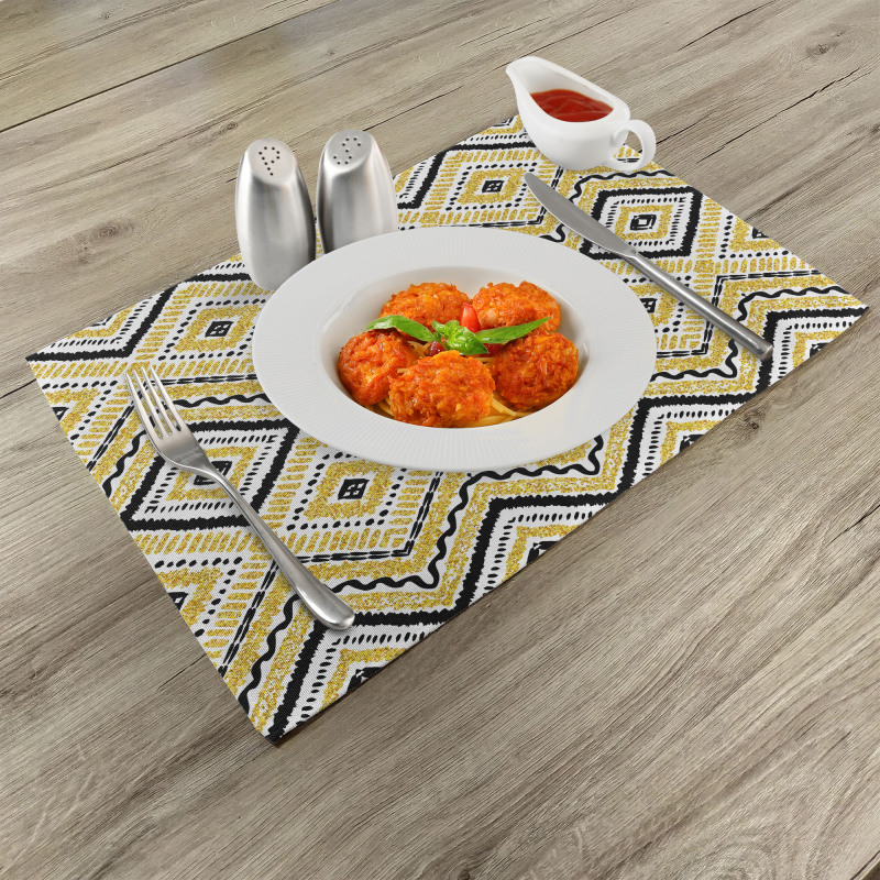 Chevron Waves Tribal Place Mats