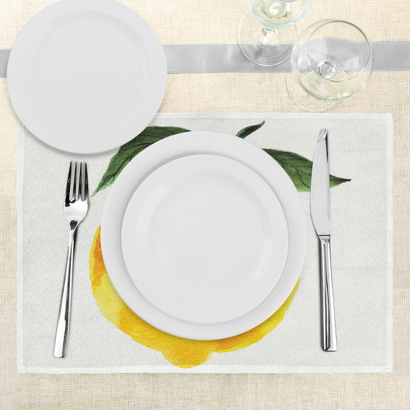 Watercolor Lemon Place Mats