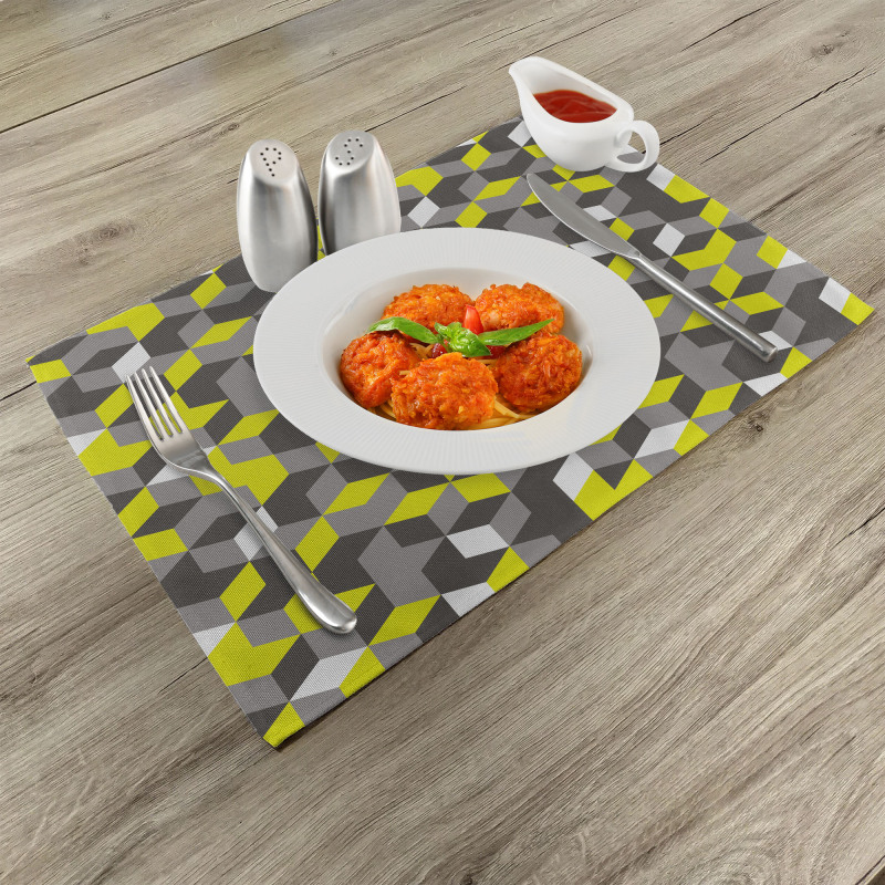 Modern Box Cubes Place Mats