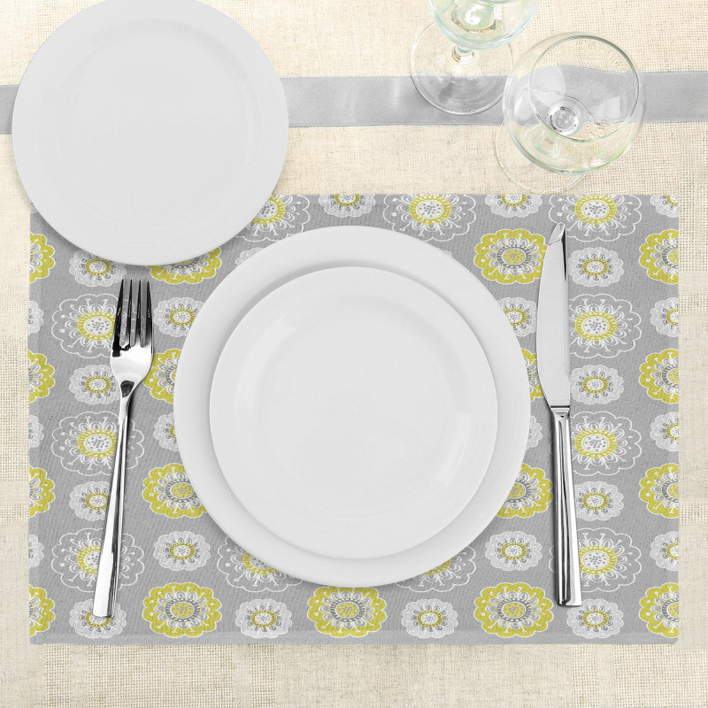 Flowers Swirls Place Mats