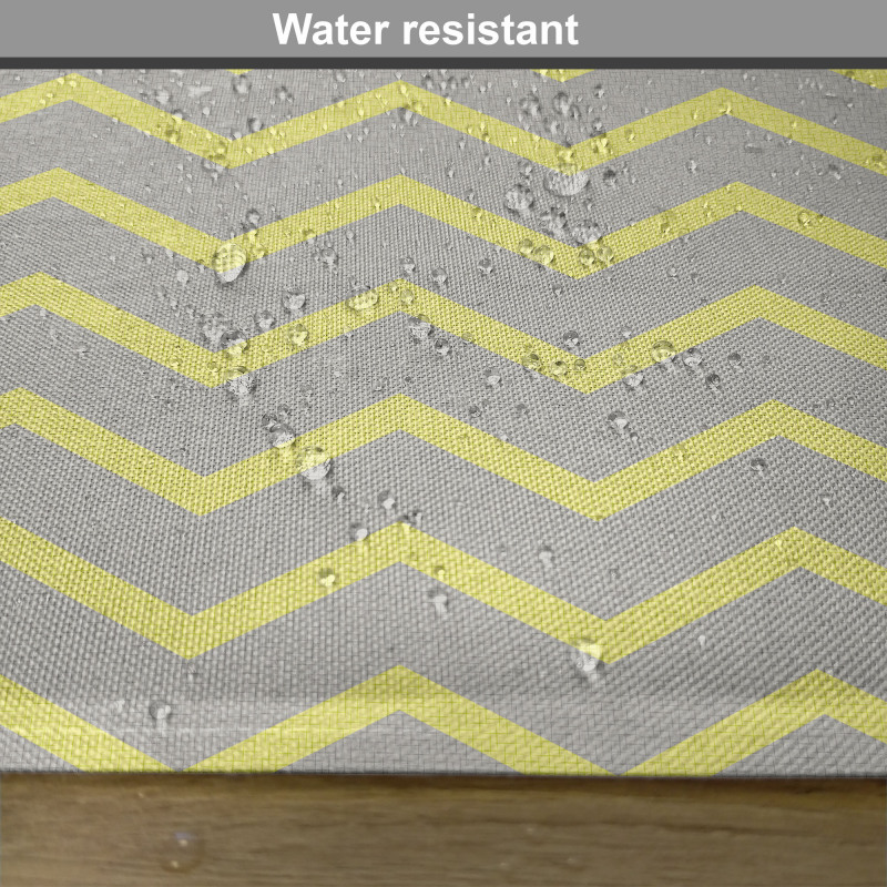 Yellow Grey Zig Zag Place Mats