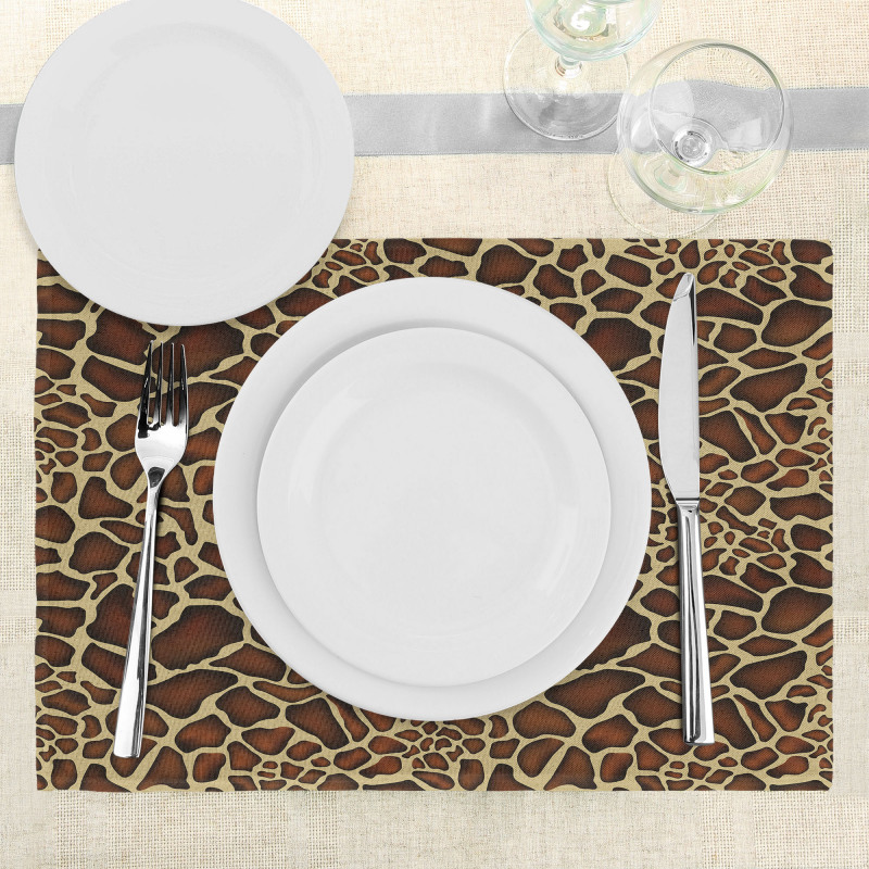 Giraffe Skin Pattern Place Mats