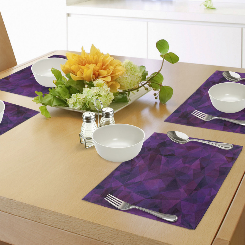 Triangle Purple Shape Place Mats