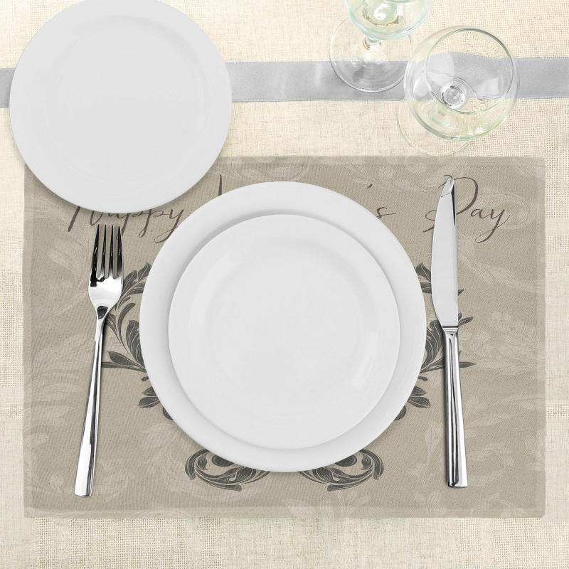 Valentine's Day Taupe Place Mats