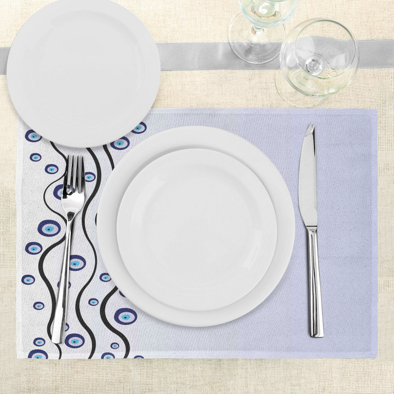 Eye Shape Shape Lines Place Mats