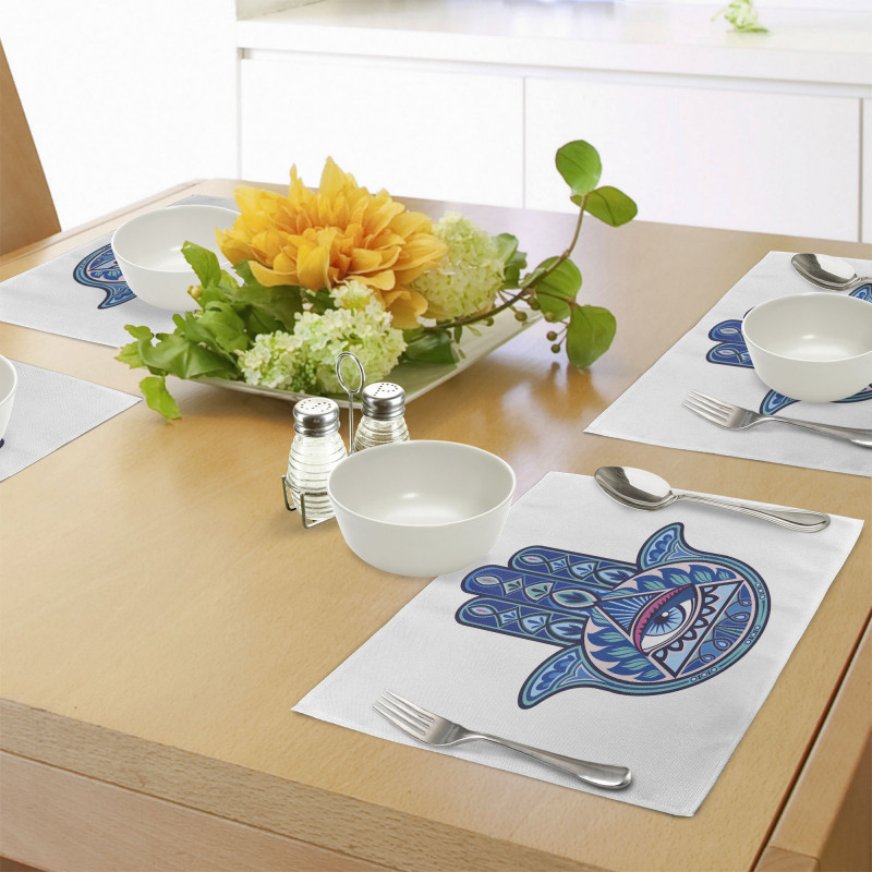 Vibrant Hamsa Triangle Place Mats