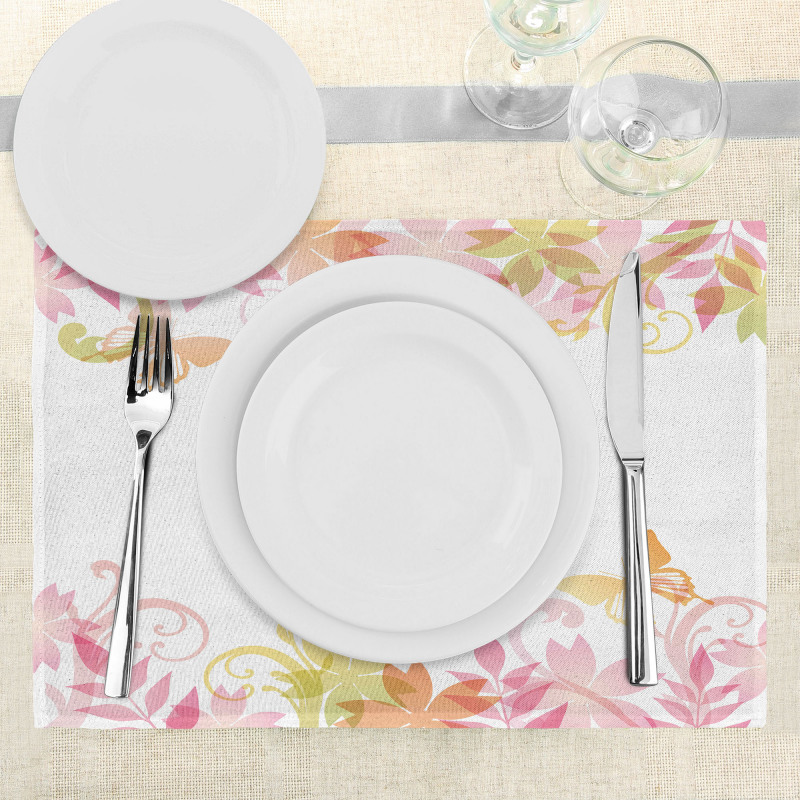 Floral Spring Wreath Place Mats