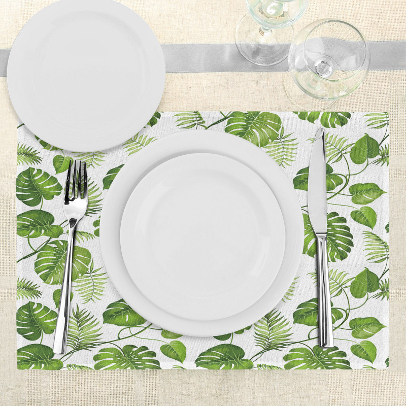 Swirls Palm Banana Trees Place Mats