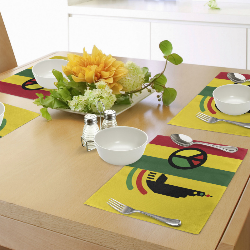 Reggae Music Peace Place Mats