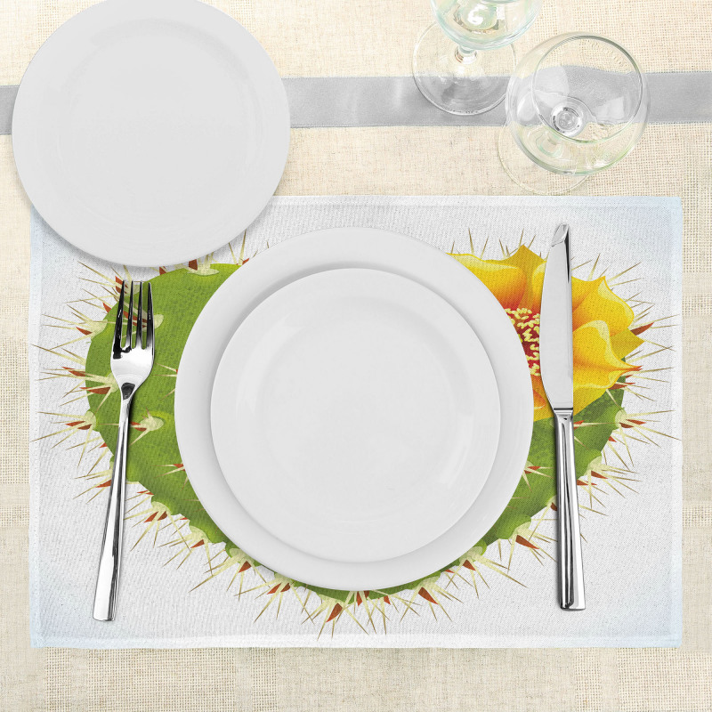 Thorny Opuntia Heart Place Mats