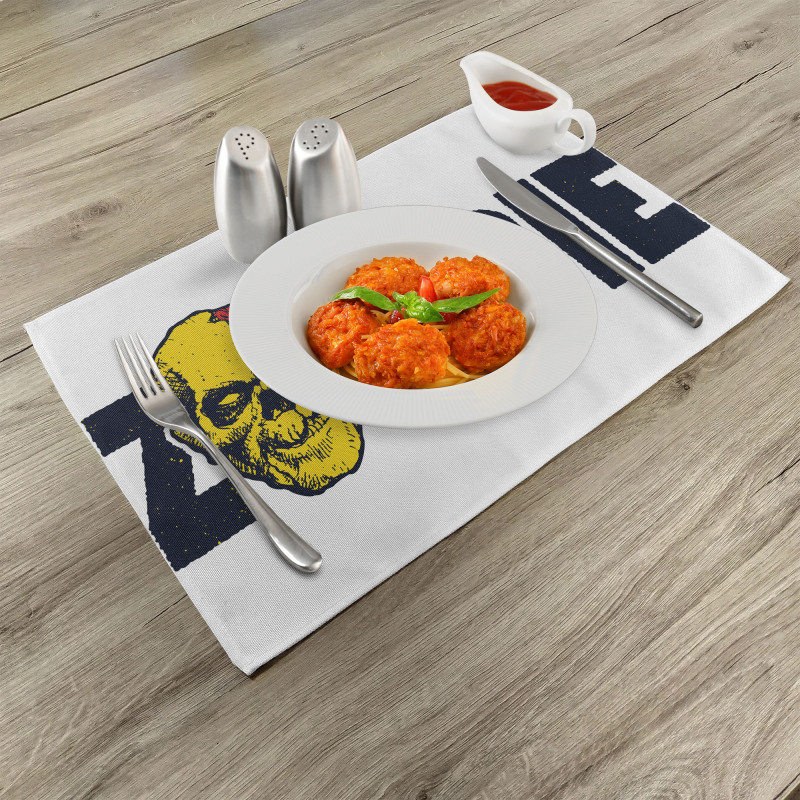 Dead Human Face Place Mats