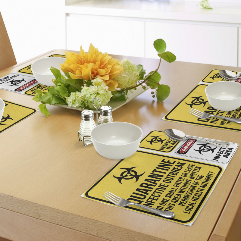 Danger Quarantine Place Mats