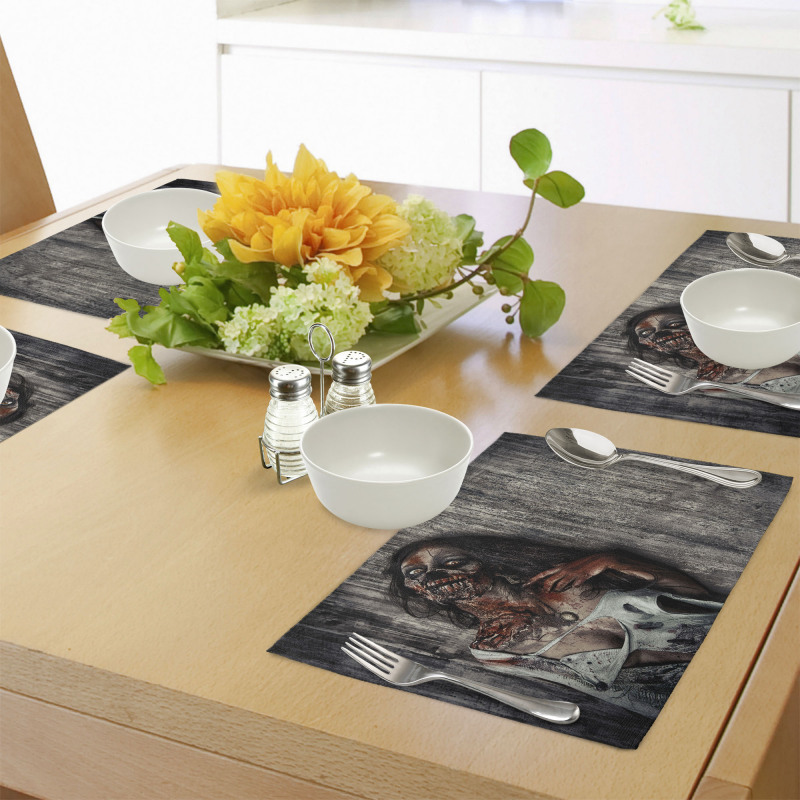 Angry Dead Woman Place Mats