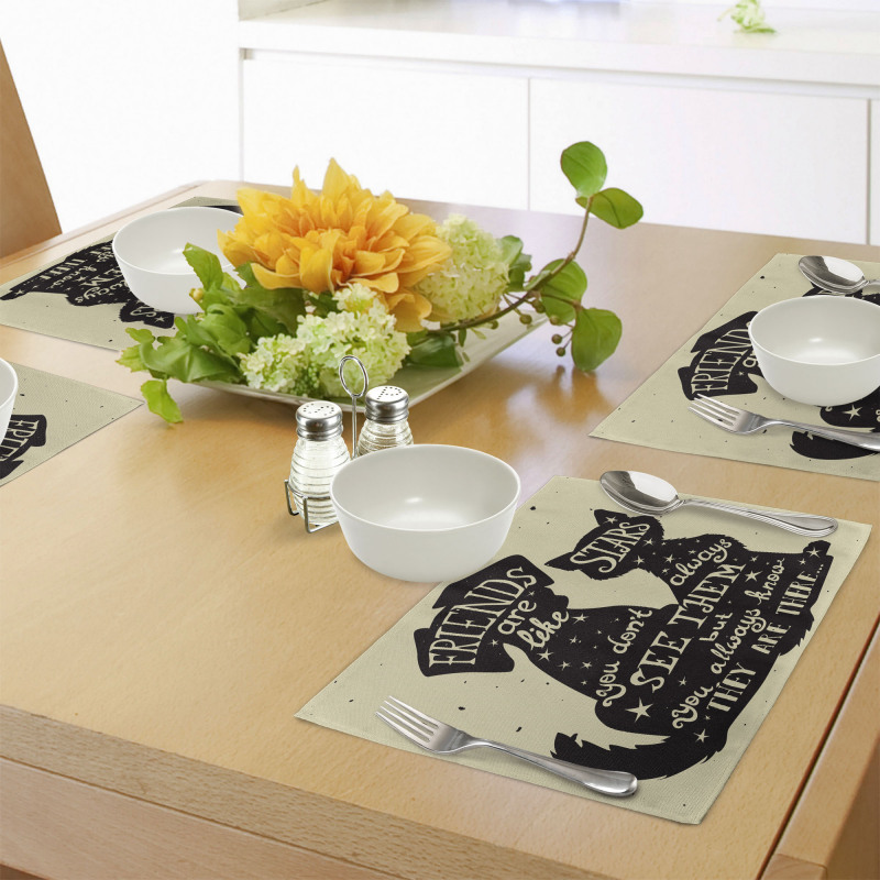 Cat Dog Friends Place Mats